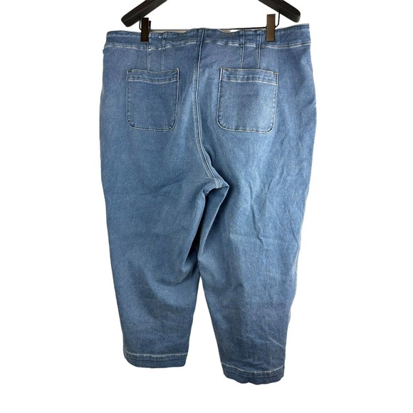 Talbots Sailor Jeans Light Mystic Wash Crop Denim Trouser Women's Plus Size 22W - Picture 7 of 8